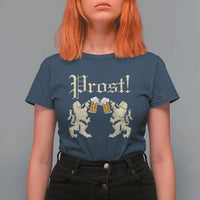 German Prost T Shirt For Women Lion Cheers Beer Drinking Oktoberfest - Wonder Print Shop