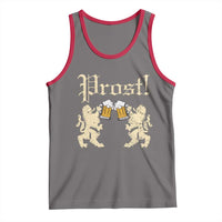 German Prost Tank Top Lion Cheers Beer Drinking Oktoberfest - Wonder Print Shop