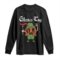 Funny Pretzel Long Sleeve Shirt Guten Tag Lederhosen Bratwurst Oktoberfest - Wonder Print Shop