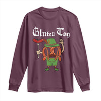 Funny Pretzel Long Sleeve Shirt Guten Tag Lederhosen Bratwurst Oktoberfest - Wonder Print Shop