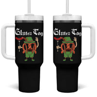 Funny Pretzel Tumbler With Handle Guten Tag Lederhosen Bratwurst Oktoberfest - Wonder Print Shop