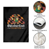 Funny Bigfoot Garden Flag Oktoberfest Champion Beer Lederhosen - Wonder Print Shop