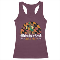 Funny Bigfoot Racerback Tank Top Oktoberfest Champion Beer Lederhosen - Wonder Print Shop