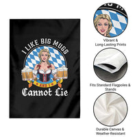 I Like Big Mugs And I Cannot Lie Garden Flag Oktoberfest Party Beer Dirndl Bavarian Flag - Wonder Print Shop