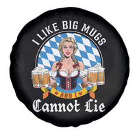 I Like Big Mugs And I Cannot Lie Spare Tire Cover Oktoberfest Party Beer Dirndl Bavarian Flag - Wonder Print Shop