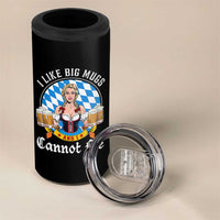I Like Big Mugs And I Cannot Lie 4 in 1 Can Cooler Tumbler Oktoberfest Party Beer Dirndl Bavarian Flag - Wonder Print Shop