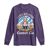 I Like Big Mugs And I Cannot Lie Long Sleeve Shirt Oktoberfest Party Beer Dirndl Bavarian Flag - Wonder Print Shop