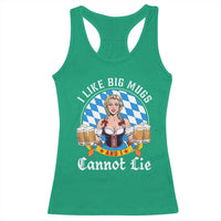 I Like Big Mugs And I Cannot Lie Racerback Tank Top Oktoberfest Party Beer Dirndl Bavarian Flag - Wonder Print Shop