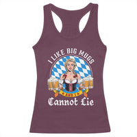 I Like Big Mugs And I Cannot Lie Racerback Tank Top Oktoberfest Party Beer Dirndl Bavarian Flag - Wonder Print Shop