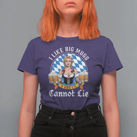 I Like Big Mugs And I Cannot Lie T Shirt For Women Oktoberfest Party Beer Dirndl Bavarian Flag - Wonder Print Shop