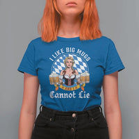 I Like Big Mugs And I Cannot Lie T Shirt For Women Oktoberfest Party Beer Dirndl Bavarian Flag - Wonder Print Shop
