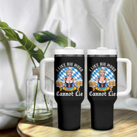 I Like Big Mugs And I Cannot Lie Tumbler With Handle Oktoberfest Party Beer Dirndl Bavarian Flag - Wonder Print Shop