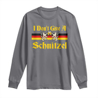 Funny Oktoberfest Long Sleeve Shirt I Don't Give a Schnitzel German Lion Beer - Wonder Print Shop