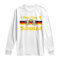 Funny Oktoberfest Long Sleeve Shirt I Don't Give a Schnitzel German Lion Beer - Wonder Print Shop