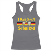 Funny Oktoberfest Racerback Tank Top I Don't Give a Schnitzel German Lion Beer - Wonder Print Shop