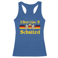 Funny Oktoberfest Racerback Tank Top I Don't Give a Schnitzel German Lion Beer - Wonder Print Shop