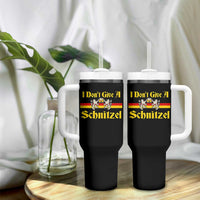 Funny Oktoberfest Tumbler With Handle I Don't Give a Schnitzel German Lion Beer - Wonder Print Shop