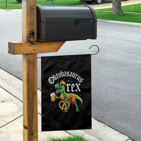 Funny Oktoberfest Dinosaur Garden Flag Oktobasaurus Rex Lederhosen Bavarian Beer - Wonder Print Shop