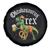 Funny Oktoberfest Dinosaur Spare Tire Cover Oktobasaurus Rex Lederhosen Bavarian Beer - Wonder Print Shop