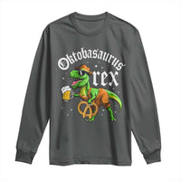 Funny Oktoberfest Dinosaur Long Sleeve Shirt Oktobasaurus Rex Lederhosen Bavarian Beer - Wonder Print Shop