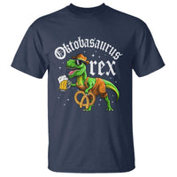 Funny Oktoberfest Dinosaur T Shirt Oktobasaurus Rex Lederhosen Bavarian Beer - Wonder Print Shop