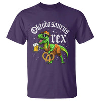 Funny Oktoberfest Dinosaur T Shirt Oktobasaurus Rex Lederhosen Bavarian Beer - Wonder Print Shop