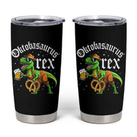 Funny Oktoberfest Dinosaur Tumbler Cup Oktobasaurus Rex Lederhosen Bavarian Beer - Wonder Print Shop