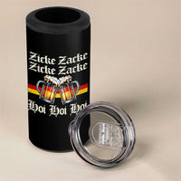 Funny Zicke Zacke Hoi 4 in 1 Can Cooler Tumbler Oktoberfest German Flag Party - Wonder Print Shop