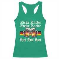 Funny Zicke Zacke Hoi Racerback Tank Top Oktoberfest German Flag Party - Wonder Print Shop