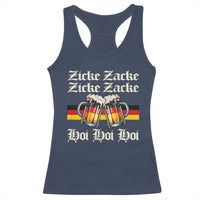 Funny Zicke Zacke Hoi Racerback Tank Top Oktoberfest German Flag Party - Wonder Print Shop