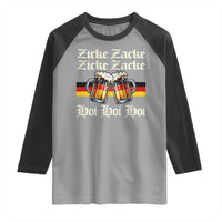 Funny Zicke Zacke Hoi Raglan Shirt Oktoberfest German Flag Party - Wonder Print Shop