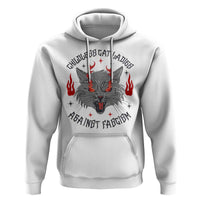 Funny Childless Cat Ladies Against Fascism Hoodie Angry Fire Cat Feminist - Wonder Print Shop