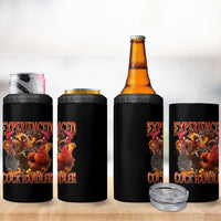 Funny Experienced Cock Handler 4 in 1 Can Cooler Tumbler Inappropriate Adult Humor Chicken - Wonder Print Shop