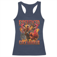 Funny Experienced Cock Handler Racerback Tank Top Inappropriate Adult Humor Chicken - Wonder Print Shop