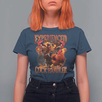 Funny Experienced Cock Handler T Shirt For Women Inappropriate Adult Humor Chicken - Wonder Print Shop