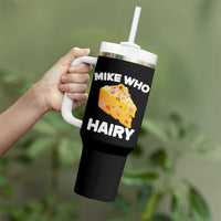 Funny Mike Who Cheese Hairy Tumbler With Handle Inappropriate Adult Humor Floral Cheese - Wonder Print Shop