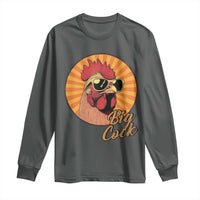 Funny Big Cock Chicken Long Sleeve Shirt Raunchy Inappropriate Adult Humor - Wonder Print Shop