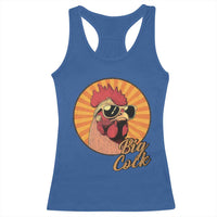 Funny Big Cock Chicken Racerback Tank Top Raunchy Inappropriate Adult Humor - Wonder Print Shop