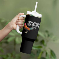 Funny Experienced Cock Handler Tumbler With Handle Raunchy Inappropriate Adult Humor Chicken - Wonder Print Shop