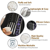 Haudenosaunee Iroquois USA Flag Native American Throw Blanket - Wonder Print Shop