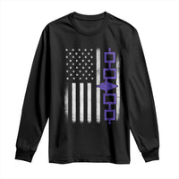 Haudenosaunee Iroquois USA Flag Native American Long Sleeve Shirt - Wonder Print Shop