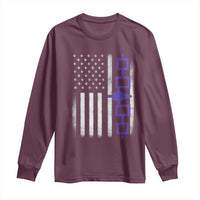 Haudenosaunee Iroquois USA Flag Native American Long Sleeve Shirt - Wonder Print Shop