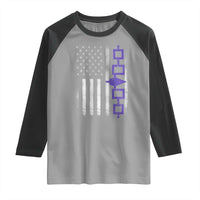 Haudenosaunee Iroquois USA Flag Native American Raglan Shirt - Wonder Print Shop