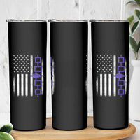 Haudenosaunee Iroquois USA Flag Native American Skinny Tumbler - Wonder Print Shop