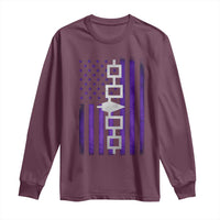 Haudenosaunee Iroquois Pride USA Flag Native American Long Sleeve Shirt - Wonder Print Shop