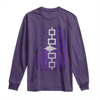 Haudenosaunee Iroquois Pride USA Flag Native American Long Sleeve Shirt - Wonder Print Shop