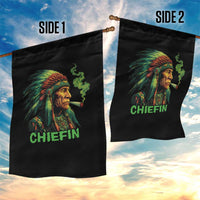 Funny Chiefin Weed Indian Native American Marijuana Garden Flag - Wonder Print Shop