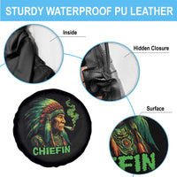 Funny Chiefin Weed Indian Native American Marijuana Spare Tire Cover - Wonder Print Shop