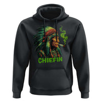 Funny Chiefin Weed Indian Native American Marijuana Hoodie - Wonder Print Shop