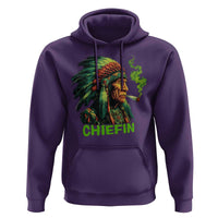 Funny Chiefin Weed Indian Native American Marijuana Hoodie - Wonder Print Shop